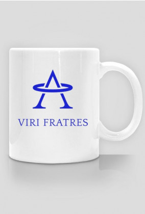 Kubek z logo Viri Fratres i napisem