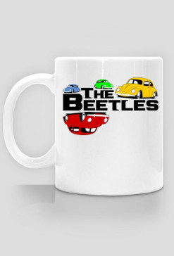 The Beetles (kubek) ciemna grafika