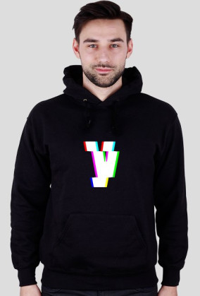 Bluza męska GLITCHY-V z kapturem