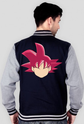 Dragon Ball Goku SSJ God - Bluza męska college baseball
