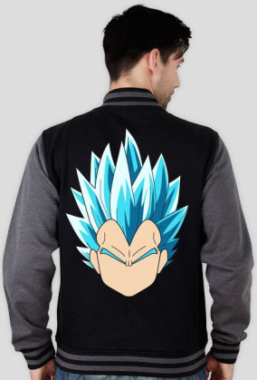 Dragon Ball Vegeta Super Sayian Blue - Bluza męska college baseball