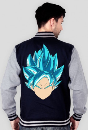 Dragon Ball Goku Super Sayian Blue - Bluza męska college baseball