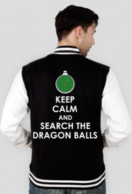 Dragon Ball KEEP CALM AND SEARCH THE DRAGON BALLS - Bluza męska college baseball