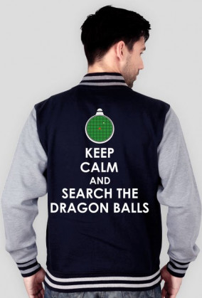 Dragon Ball KEEP CALM AND SEARCH THE DRAGON BALLS - Bluza męska college baseball