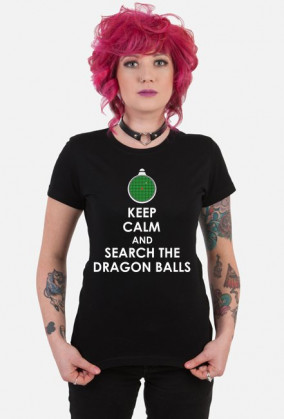Dragon Ball KEEP CALM AND SEARCH THE DRAGON BALLS - T-shirt damski