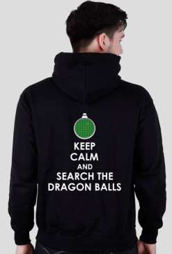 Dragon Ball KEEP CALM AND SEARCH THE DRAGON BALLS - Bluza męska z kapturem