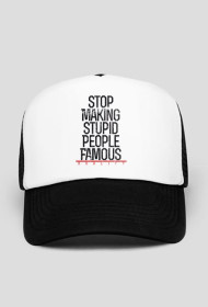 Czapka z daszkiem typu TRUCKER "STOP MAKING STUPID PEOPLE FAMOUS""