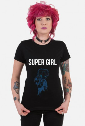 ,,Super girl" Koszulka damska