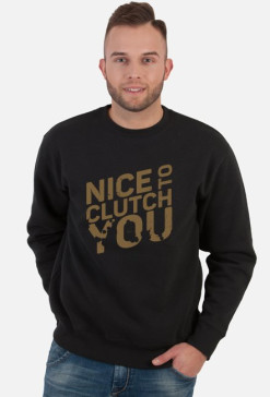 NICE TO CLUTCH YOU - złoty nadruk