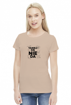 TANIEJ SIĘ NIE DA - damska / czarne logo