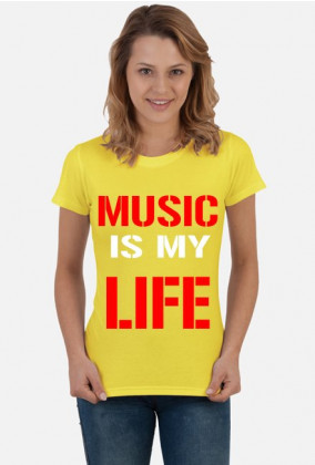 KOSZULKA MUSIC IS MY LIFE - funpal damska