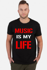 KOSZULKA MUSIC IS MY LIFE - funpal męska