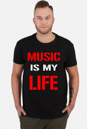 KOSZULKA MUSIC IS MY LIFE - funpal męska