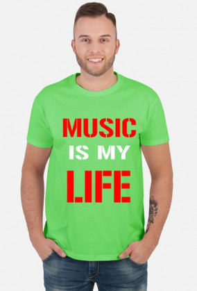 KOSZULKA MUSIC IS MY LIFE - funpal męska