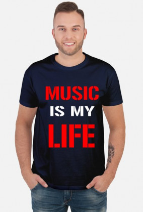 KOSZULKA MUSIC IS MY LIFE - funpal męska