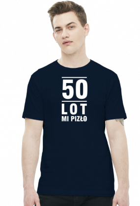 T-shirt z napisami na 50 urodziny