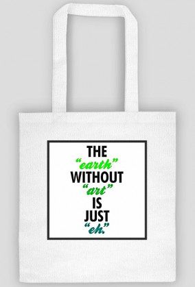 Bag with art quote