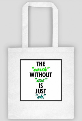 Bag with art quote