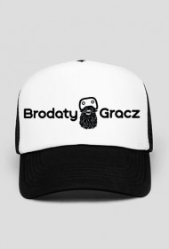 BRODATY GRACZ - CZAPKA TRUCKERKA - CZARNA