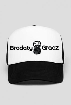 BRODATY GRACZ - CZAPKA TRUCKERKA - CZARNA