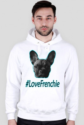 Bluza z kapturem "#LoveFrenchie"