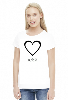 koszulka damska z sercem