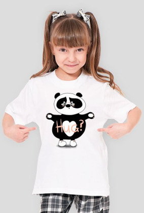 Panda Hug Girl's T-shirt white