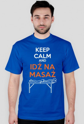 koszulka męska - "idź na masaż" (motyw jasny)