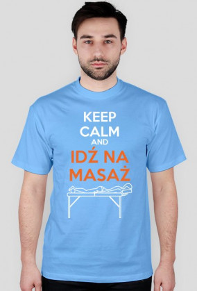 koszulka męska - "idź na masaż" (motyw jasny)