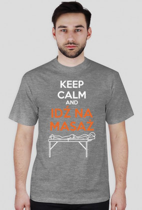 koszulka męska - "idź na masaż" (motyw jasny)