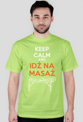 koszulka męska - "idź na masaż" (motyw jasny)