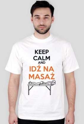 koszulka męska "idź na masaż" (motyw ciemny)