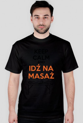 koszulka męska "idź na masaż" (motyw ciemny)