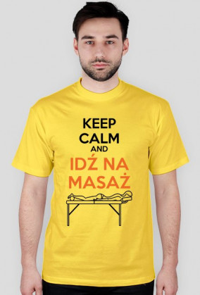 koszulka męska "idź na masaż" (motyw ciemny)