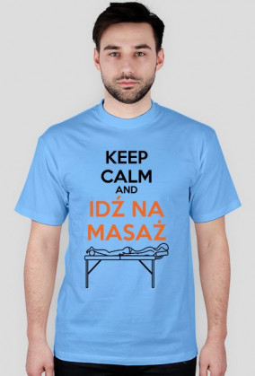 koszulka męska "idź na masaż" (motyw ciemny)