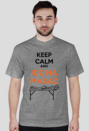 koszulka męska "idź na masaż" (motyw ciemny)