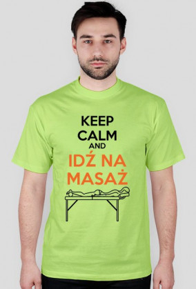 koszulka męska "idź na masaż" (motyw ciemny)
