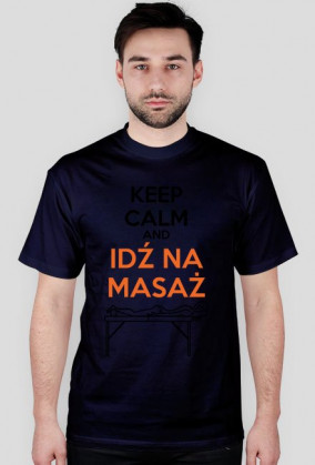 koszulka męska "idź na masaż" (motyw ciemny)