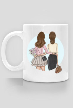 My mother is my best friend MUG - brunette girl + mum