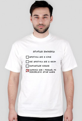 T-shirt męski "Status związku"