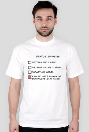 T-shirt męski "Status związku"