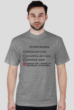 T-shirt męski "Status związku"