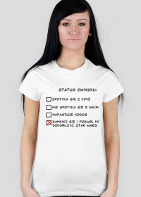 T-shirt damski "Status związku"