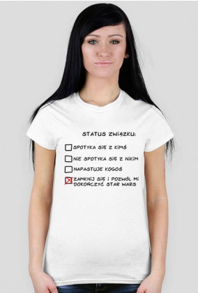 T-shirt damski "Status związku"