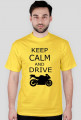 Koszulka motocyklowa dla fana motocykli KEEP CALM AND DRIVE MOTOR