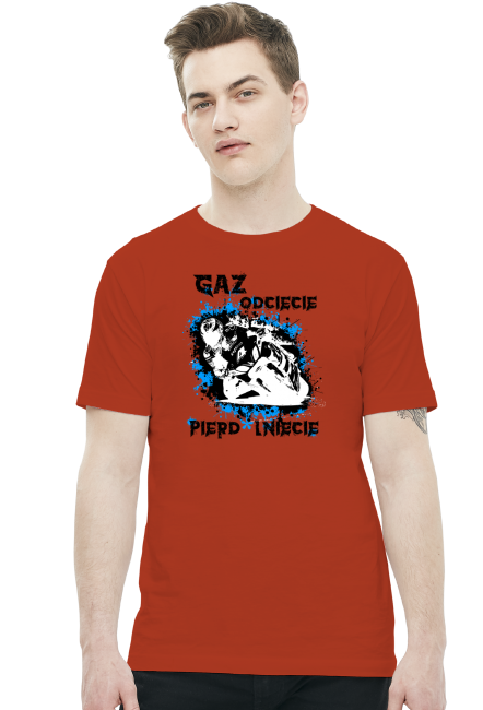 Gaz odcięcie pie*dolnięcie - Męska koszulka motocyklowa