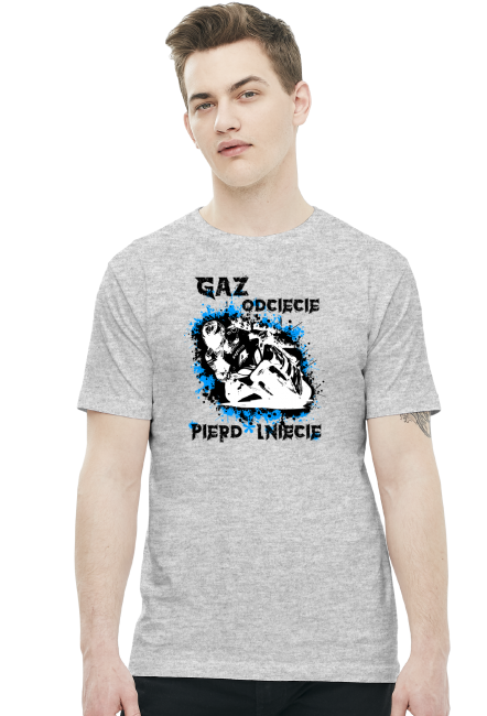 Gaz odcięcie pie*dolnięcie - Męska koszulka motocyklowa