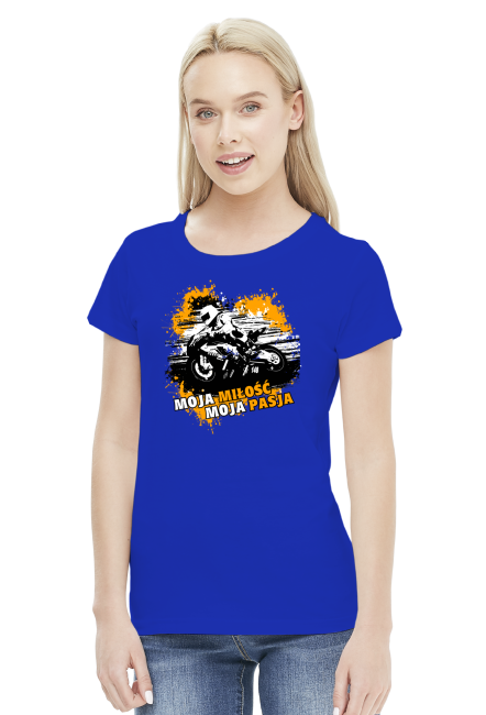 Moja miłość, moja pasja - Damska koszulka motocyklowa