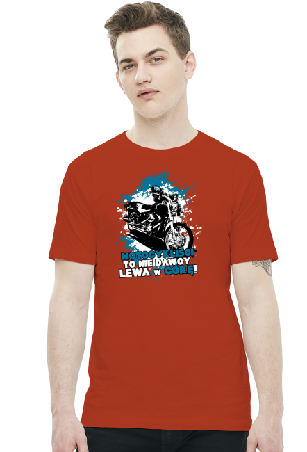 Motocykliści to nie dawcy - Lewa w Górę! - Męska koszulka motocyklowa