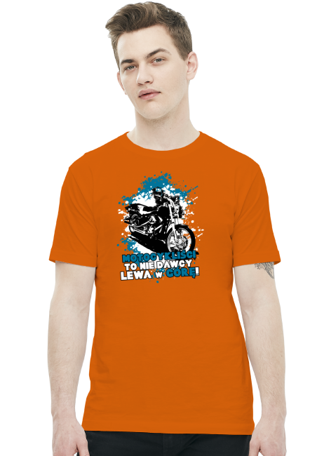 Motocykliści to nie dawcy - Lewa w Górę! - Męska koszulka motocyklowa